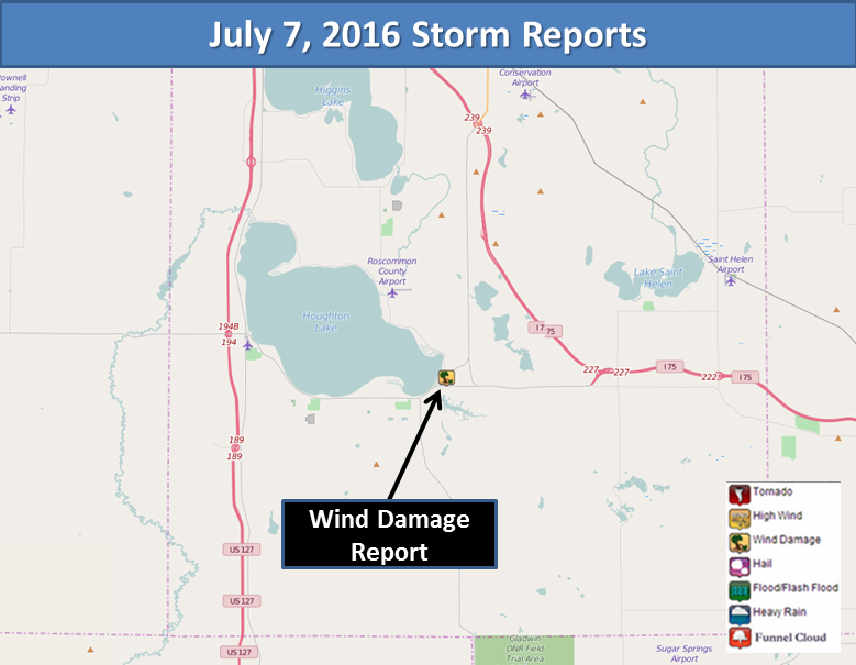 July 7th Damaging Winds in Houghton Lake